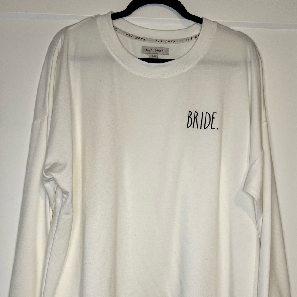Rae Dunn Embroidered Bride light sweatshirt